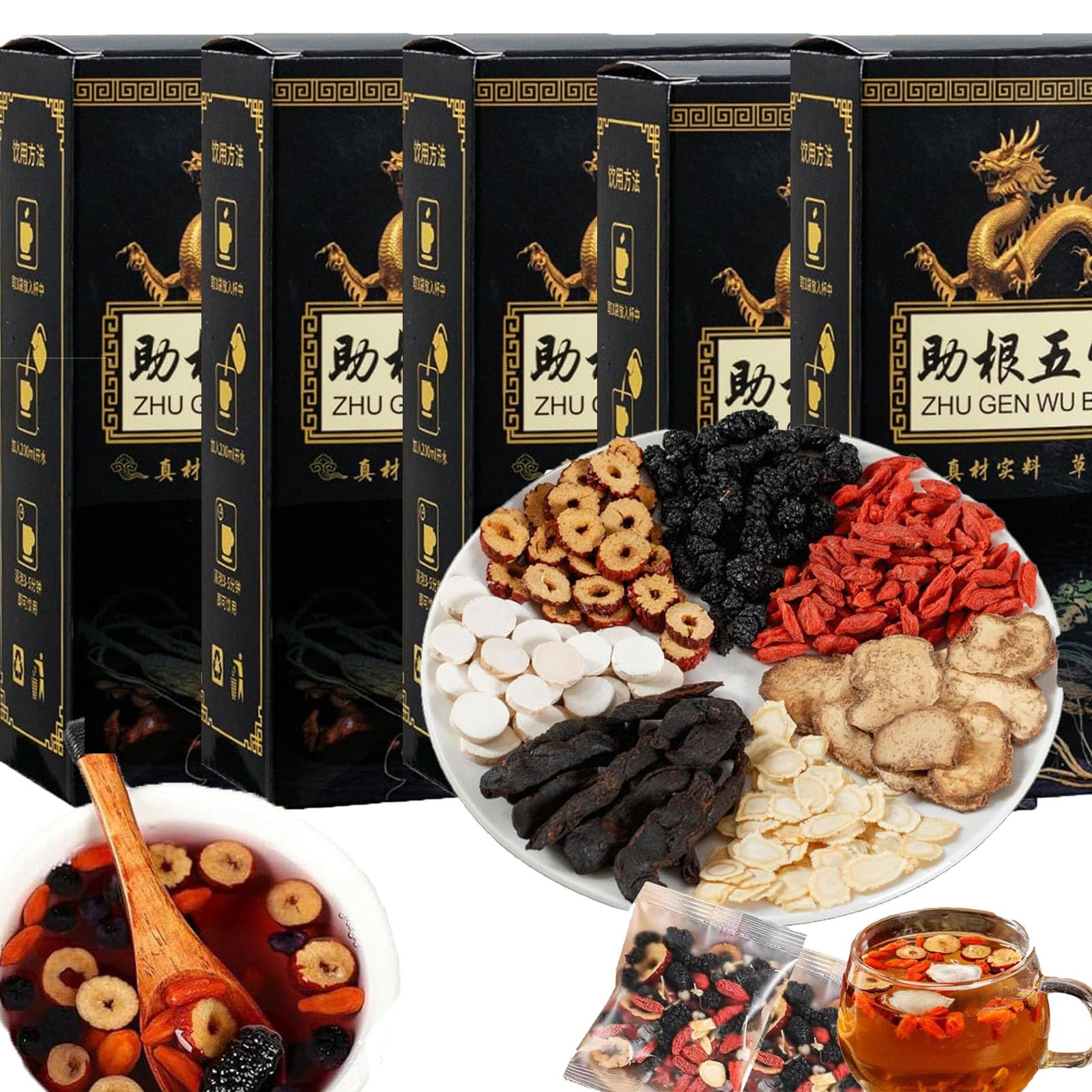 Amazon.com : Kidney Tea Formula Ginseng Six/Five Treasure Tea, Te